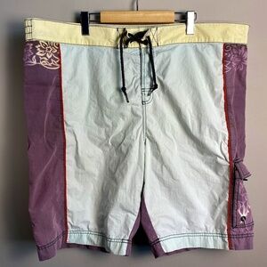 Tommy Bahama Relax Men's Purple Swim Trunks Mesh Lined Board Shorts Size XXL